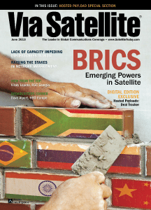 Via Satellite magazine June 2013 Cover