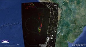 Satellite imagery of illegal fishing in Chile