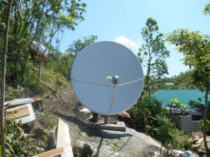 A Disaster Tech Lab satellite dish installed in the Philippines. Photo: Disaster Tech Lab