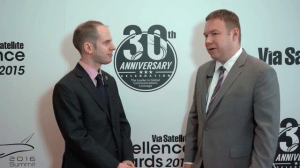 Screen shot of Via Satellite's video interview with Andrey Kirillovich from RSCC