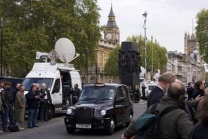 SNG truck in London. Photo: Steve Forrester (REA)