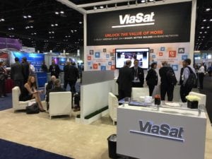 ViaSat’s booth at NBAA.