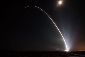 A ULA Delta 4 rocket launching the WGS 8 satellite for the U.S. Air Force on Dec. 7, 2016.