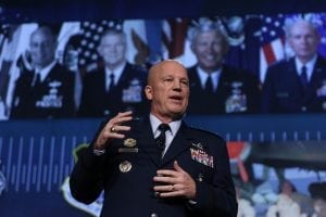 Gen. John Raymond at the 33rd Space Symposium.