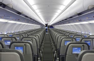 Airbus 320 cabin.