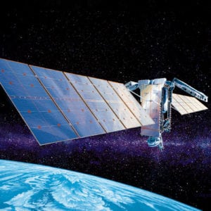 Rendition of AMC 4 satellite.