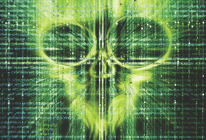 Cybersecurity Threat Skull