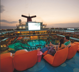 Top view of a Carnival cruise ship. Photo: Carnival.