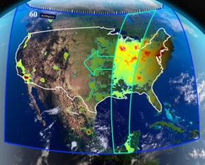 TEMPO’s measurements from GEO will create a dataset that improves prediction of air quality and climate forcing. Photo: NASA.