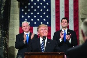 President Donald Trump delivers the Address to Congress