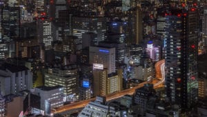 Downtown Tokyo skyline at night. Photo: Flickr, B Lucava.