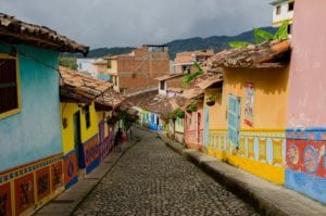 A residential street in Guatape, Colombia. Photo: Pixabay.