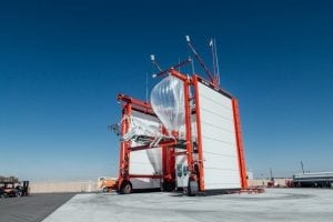 A Loon balloon getting ready to take flight to Puerto Rico from X's launch site in Nevada. Photo: Alphabet/X.