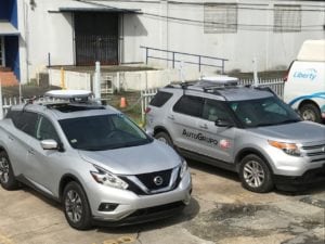 Liberty Global vehicles equipped with Kymeta antennas. Photo: Kymeta.