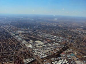 Aerial view of Gaborone, Botswana. Photo: Wikimedia.