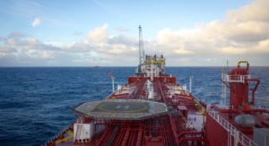 A shuttle tanker approaching the Alvheim FPSO in the North Sea. Photo: Wikimedia.