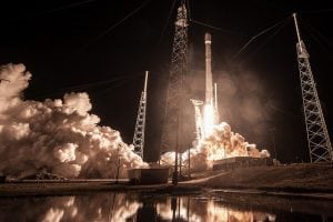 SpaceX Falcon 9 liftoff for Zuma mission.