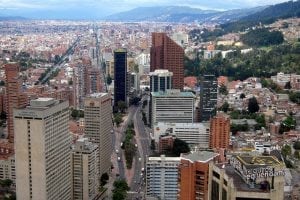 The Bogota skyline as seen from la Torre Colpatria. Photo: Flickr/Edgar Zuniga Jr.