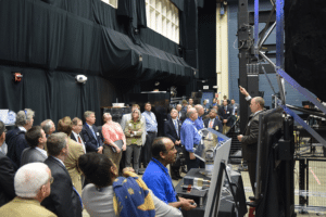 Roughly 100 people from 30 different companies attended NASA’s April 2017 satellite servicing industry day. The group represented various industries, including engineering, manufacturing, technology, insurance, data solutions and more. Photo: NASA/Michael Flynn