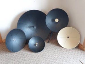 Examples of Eclipse Composite Engineering's military-grade satcom antennas. Photo: Eclipse Composite Engineering.