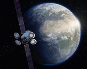 Artist’s rendition of the Amos 17 satellite based on the BSS-702MP bus. Image Credit: Boeing