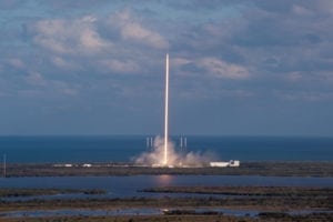 SpaceX's Falcon 9 launches GovSat 1 in January. Photo: SpaceX.