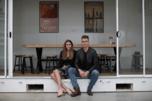 Fleet co-founders Flavia Tata Nardini and Matt Pearson. Photo: Fleet Space Technologies.