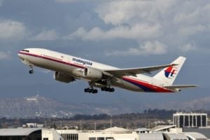 A Malaysian Airlines Boeing 777, flight MH370, went missing from radar in March 2014. Photo by SA Paul Rowbotham