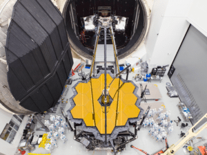 JWST components emerging from a testing chamber. Photo: NASA.