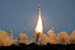 ISRO launches the GSAT 6A satellite on March 29, 2018. Photo: ISRO.