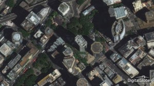 DigitalGlobe's WorldView 3 satellite captured this image of Sydney, Australia in January 2015. Photo: DigitalGlobe.