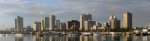 A panorama of the Manila skyline, taken from Harbour Square. Photo: Mike Gonzalez / Wikimedia Commons