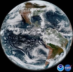 Full-disk snapshot of Earth’s Western Hemisphere captured by GOES-17 using the Advanced Baseline Imager