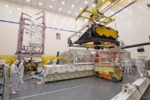 NASA's James Webb Space Telescope's two halves are powered for the first time. Image credit: Northrop Grumman