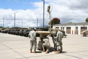 U.S. Army soldiers practice troubleshooting procedures during new equipment training for SNAP SIPR and NIPR. Photo: U.S. Army