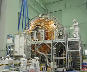 ACLS being lifted into the HTV-7 cargo vessel. Photo: Airbus