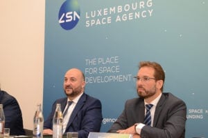 Deputy Prime Minister and Minister of the Economy of the Grand Duchy of Luxembourg Étienne Schneider, and Luxembourg Space Agency CEO Marc Serres. Photo: Business Wire