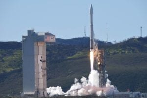 Atlas V rocket lifting off with NRO payload from Vandenberg, AFB on March 1. Photo: 30th Space Wing