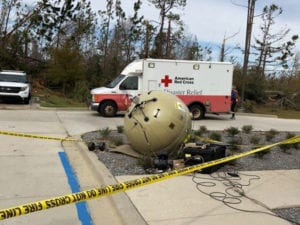 A GATR system set up at the Bay County Fire Department in Youngstown, Florida provided internet connectivity for first responders. Photo: Cubic