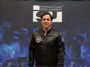 Spacebit CEO Pavlo Tanasyuk at Moon Village conference at the International Space University in Strasbourg. Photo: Twitter