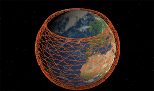 Starlink visualization. Photo: Mark Handley, University College London