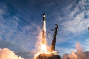 Rocket Lab's Electron launch vehicle lifting off from Rocket Lab Launch Complex 1 in New Zealand on Dec. 16. Photo: Trevor Mahlmann