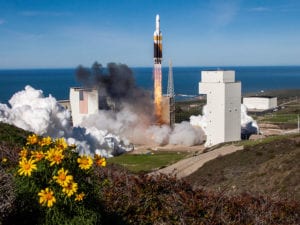 A ULA Delta IV Heavy rocket lifting off on Jan. 19, carrying the NROL-71 payload. Photo: ULA