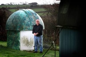 Grant Mackintosh at Tolcarn Observatory. Photo: Avanti Communications