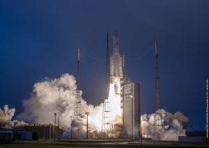 Arianespace launching an Ariane 5 rocket from French Guiana on Feb 5. Photo: Arianespace