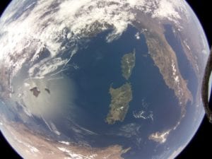 Image of the Mediterranean acquired by Raspberry Pi camera on board SSTL's DoT-1 satellite. Photo: SSTL