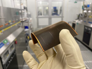 Solestial’s high-efficiency silicon solar cells. Photo: Solestial