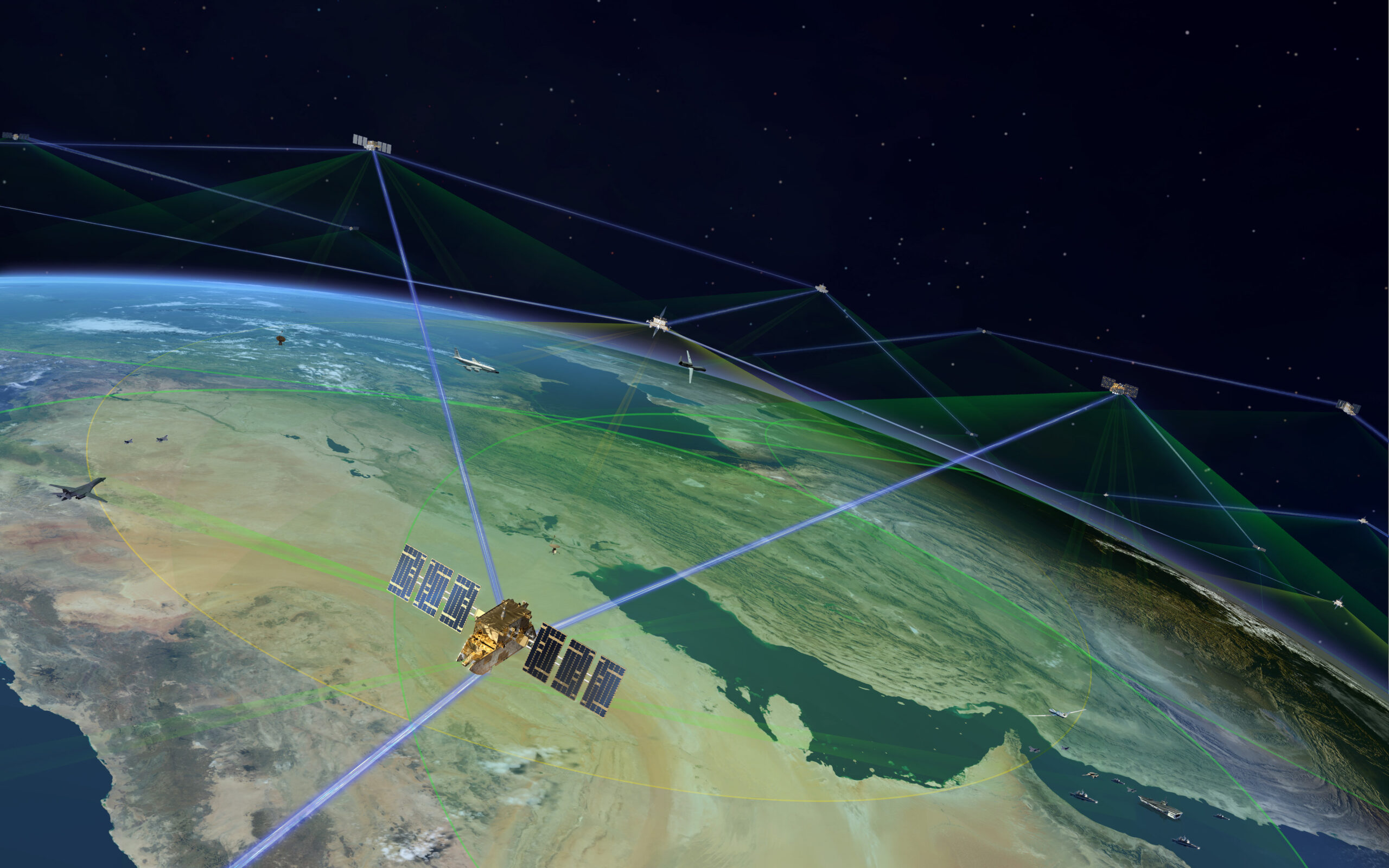 Northrop Grumman's rendering of the Tranche 2 Transport Layer. Photo: Northrop Grumman